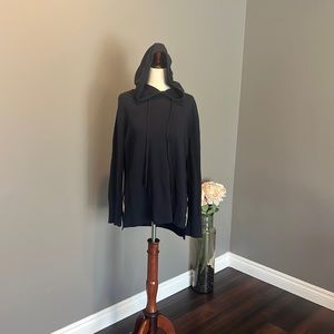 Banana Republic Navy blue hooded merino blend sweater